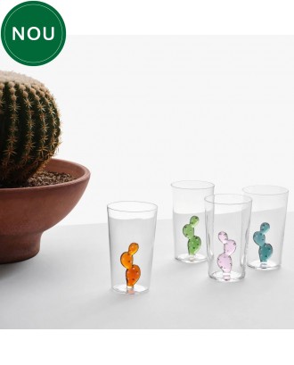 Pahar pentru apa, Cactus Pink, 13 cm, Desert Plants - designer Alessandra Baldereschi - ICHENDORF